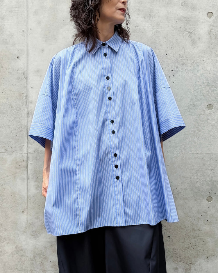 någonstans / volume shirt / water / 470JA830-0201
