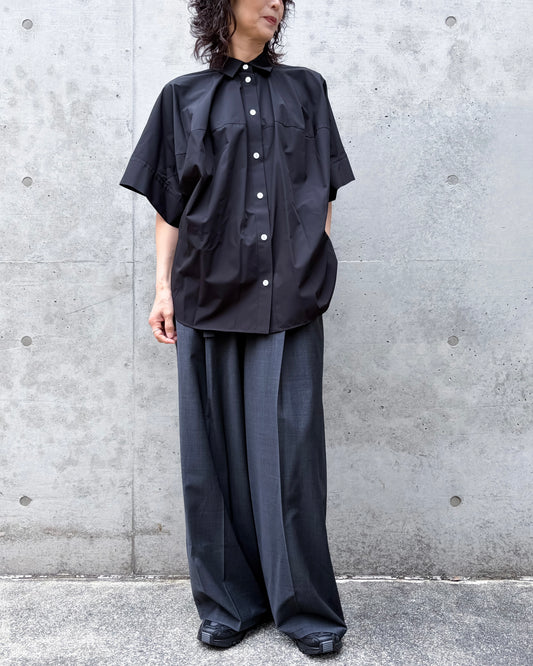 nagonstans ナゴンスタンス 25AW unbalance shirt アンバランスコーデュロイシャツ 470IA830-1231 M ホワイト 15262 unbalance shirt（470IA830－1231
