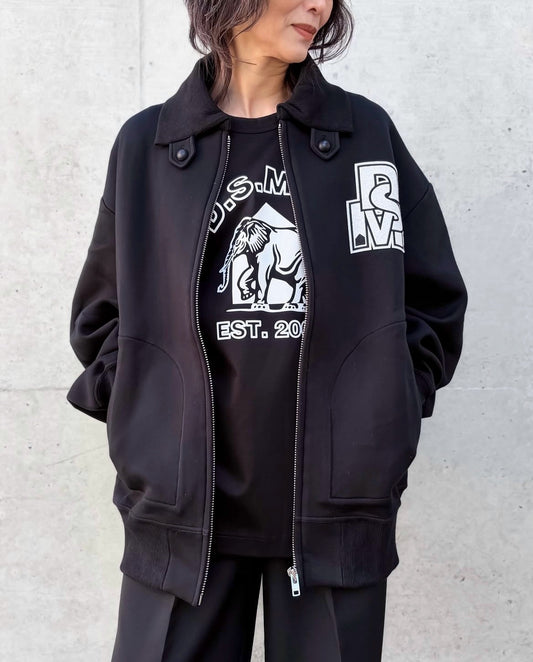 DSM kei ninomiya / Varsity Jacket Cotton Polyester Double Knit / Black / DSM01J004 /