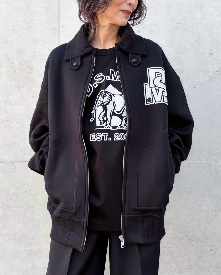 DSM kei ninomiya / Varsity Jacket Cotton Polyester Double Knit / Black / DSM01J004 /