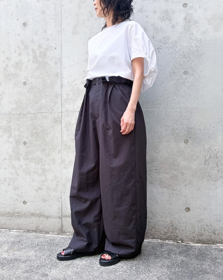 ASTRAET / ウエストゴム ギャザーワイドパンツ / BLACK / 54142360026
