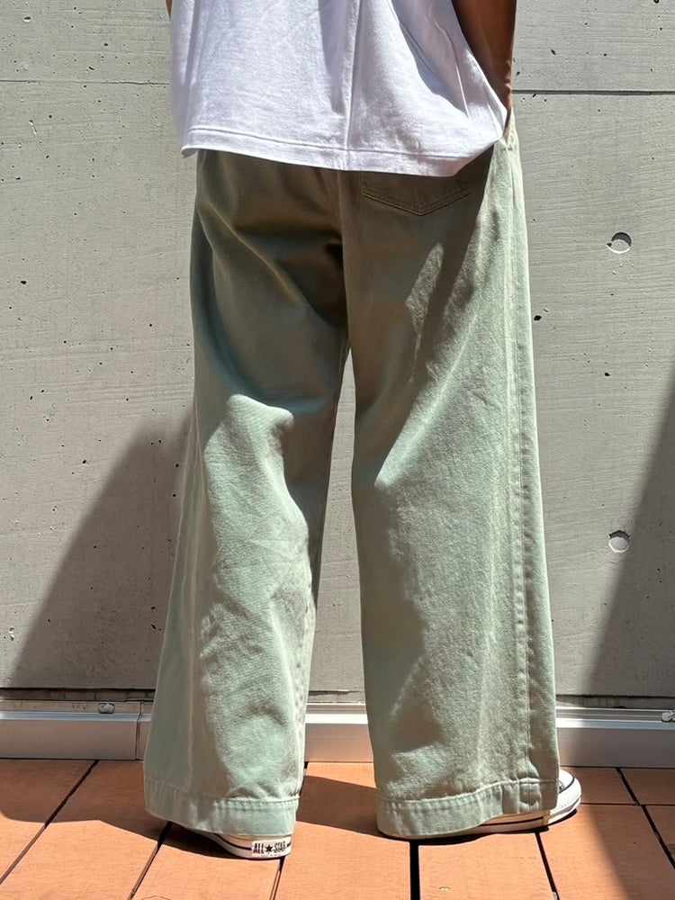 DAIRIKU / "Wide" Two Tuck Chino Pants / Mint Green / 26AW-CP04