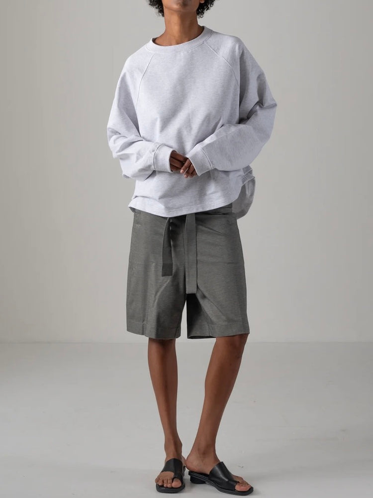 COGTHEBIGSMOKE / KAYA TUCKED HEM TOP / ICE GRAY