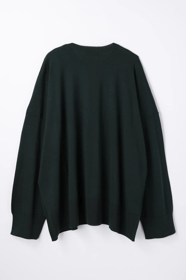 ENFÖLD / BOX WIDE PULLOVER / Dark Green / 300JA270-0211