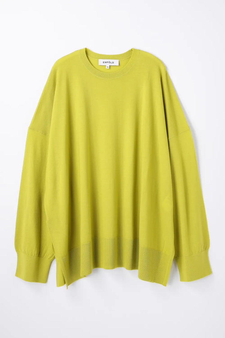 ENFÖLD / BOX WIDE PULLOVER / Lime / 300JA270-0211