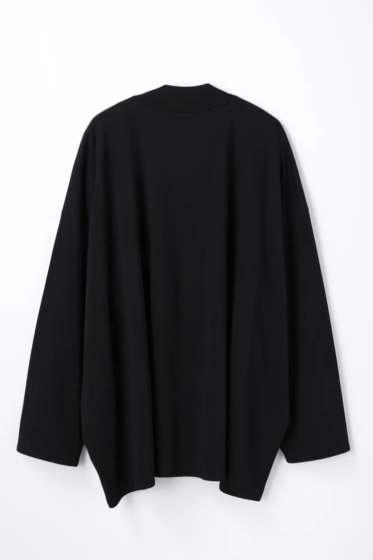 ENFÖLD / HIGH-NECK BOX LONG-SLEEVE T-SHIRT / BLACK / 300JA280-0431