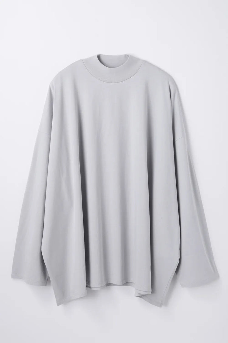 ENFÖLD / HIGH-NECK BOX LONG-SLEEVE T-SHIRT / L.Gray / 300JA280-0431