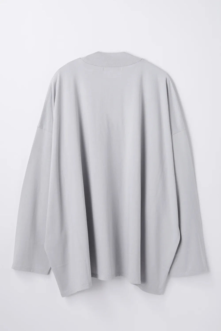 ENFÖLD / HIGH-NECK BOX LONG-SLEEVE T-SHIRT / L.Gray / 300JA280-0431
