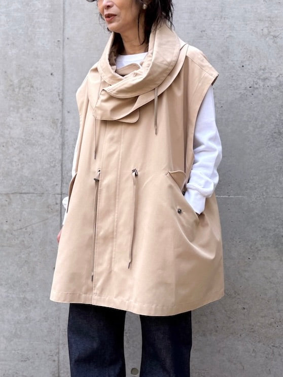 VACHEMENT / Taffeta Mods Vest / Beige / VM-23-300