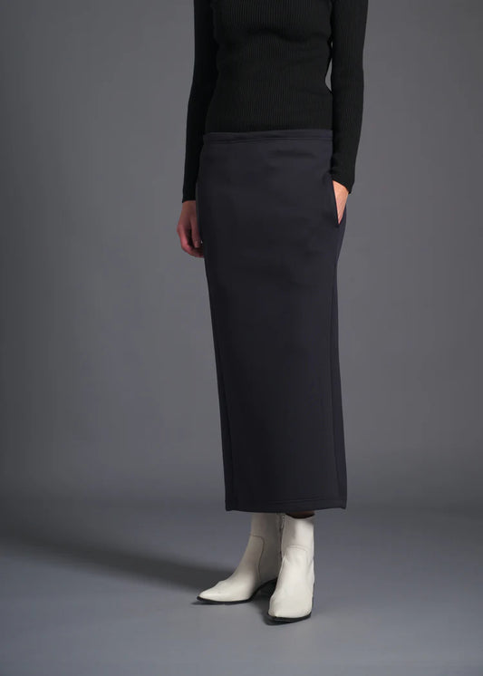 COGTHEBIGSMOKE / FIA SKIRT / AIRLY COCOON TWILL  / BLACK