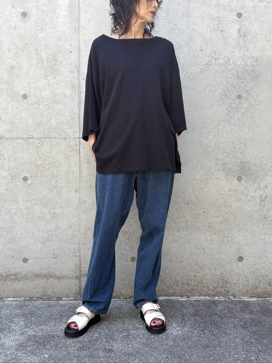 SOPHIE TALKS ABOUT THE WEATHER / ガゼットビッグTシャツ / BLACK / COM-26S-CU02
