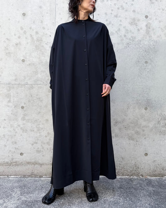 COGTHEBIGSMOKE / NELL DRESS - LUX TWILL STRETCH / BLACK