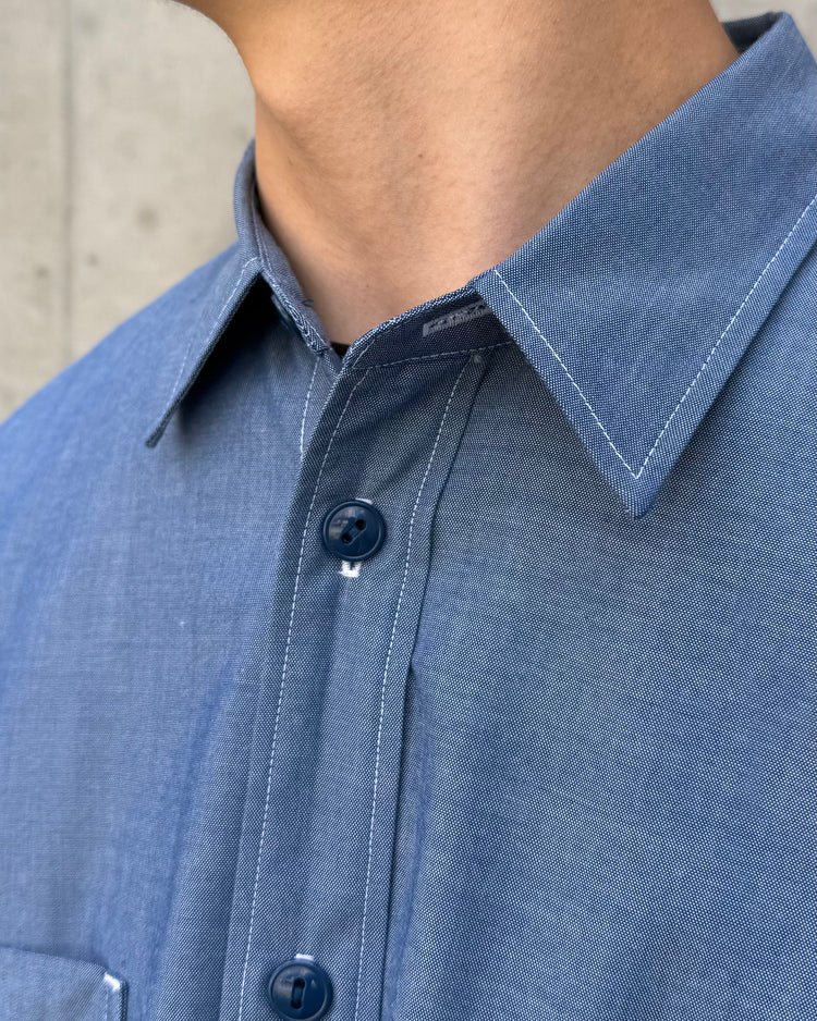 DAIWA PIER39 / TECH MULTI POCKET CHAMBRAY SHIRT L/S / BLUE / BE-84026