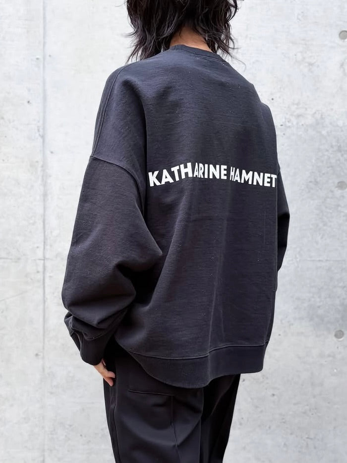 KATHARINE HAMNETT / SLOGAN PULLOVER / BLACK / TKH-SW-01