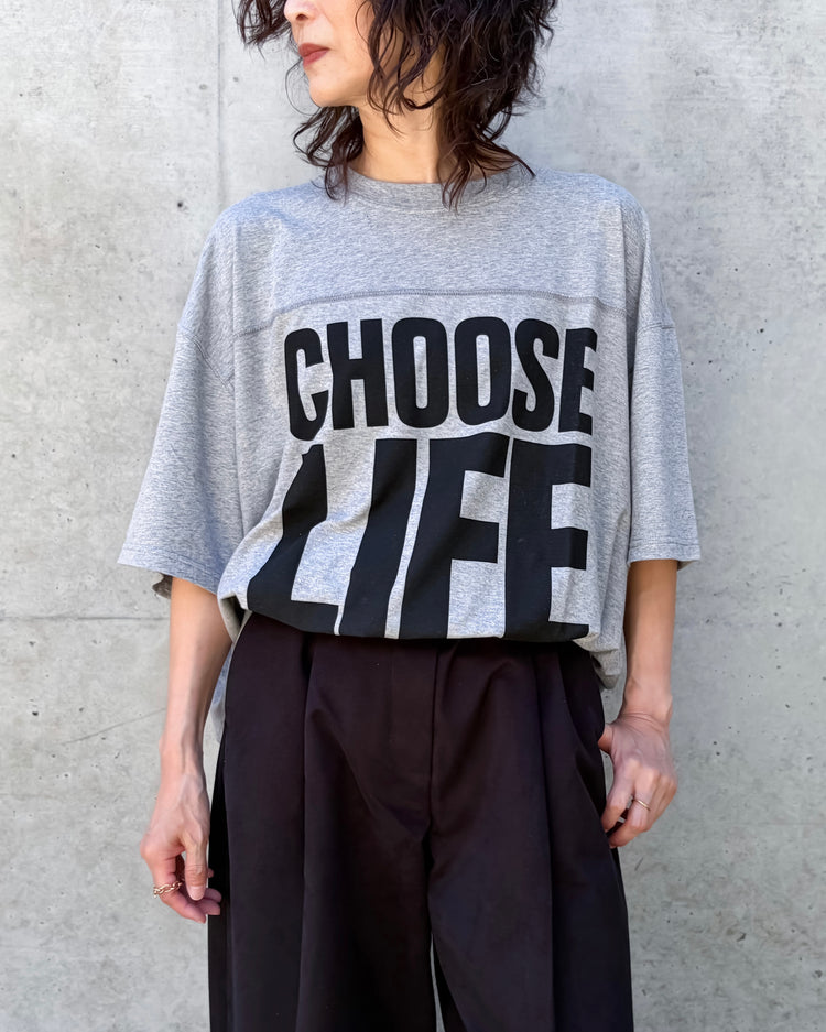 KATHARINE HAMNETT / ORGANIC SLOGAN BIG TEE / T.GRAY / KHT-12