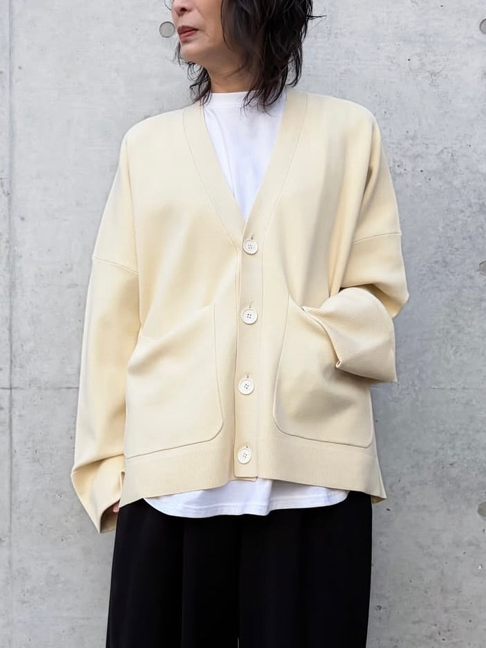 ENFÖLD / BOX WIDE-CARDIGAN / Ecru / 300JS170-0951