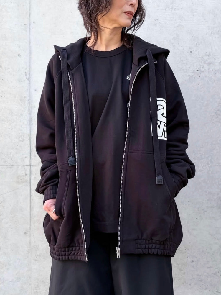 DSM kei ninomiya / Zipped Hoodie Cotton Back Pile Knit / Black / DSM01T005 /