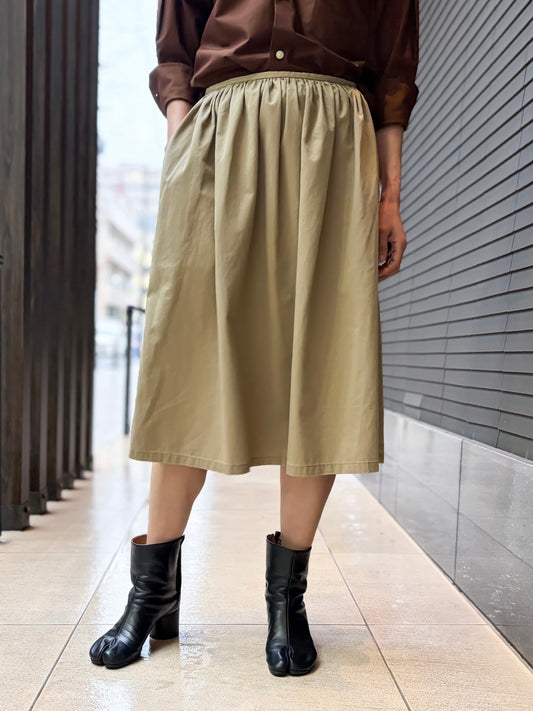 MADISONBLUE / GATHER SKIRT C/LI / BEIGE / MB261-6014