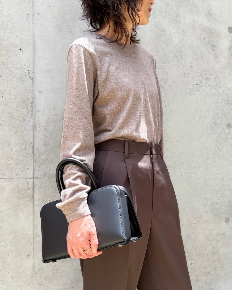 AURALEE / SEAMLESS LONG SLEEVE TEE / T.BROWN / A00T05ST