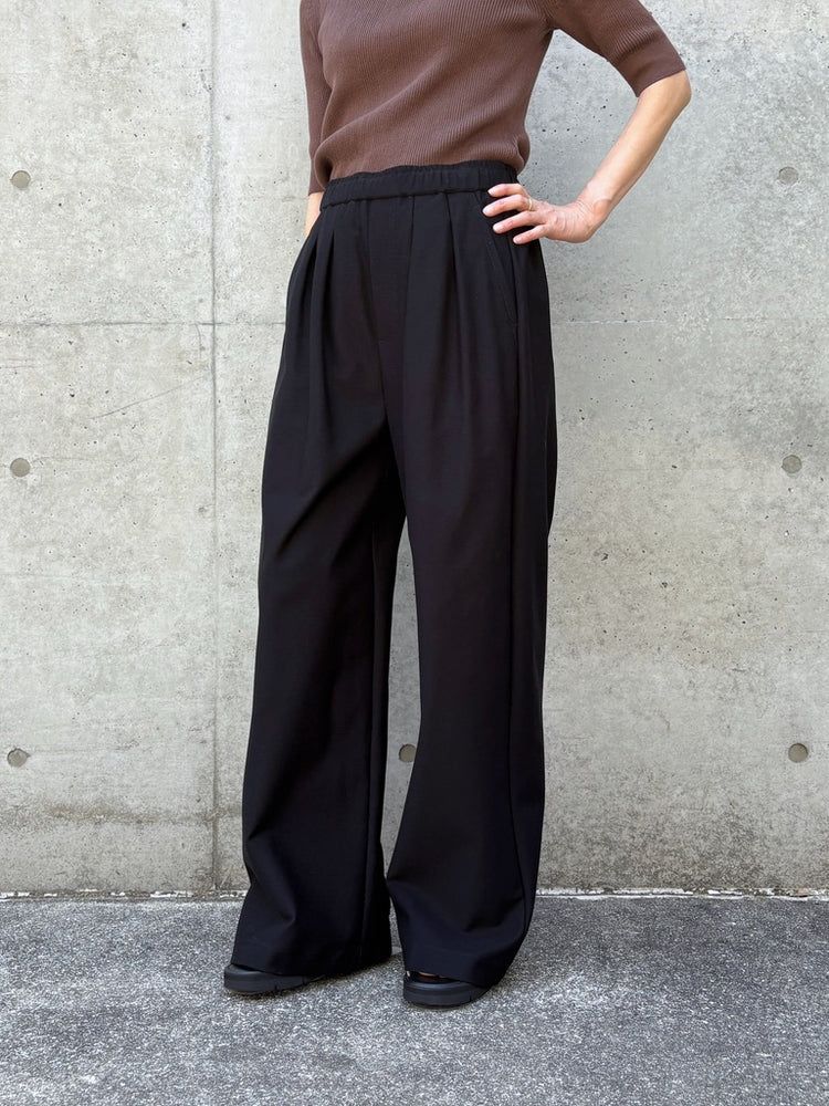 GALERIE VIE / コットンジャージー イージーパンツ / BLACK / 23046104116