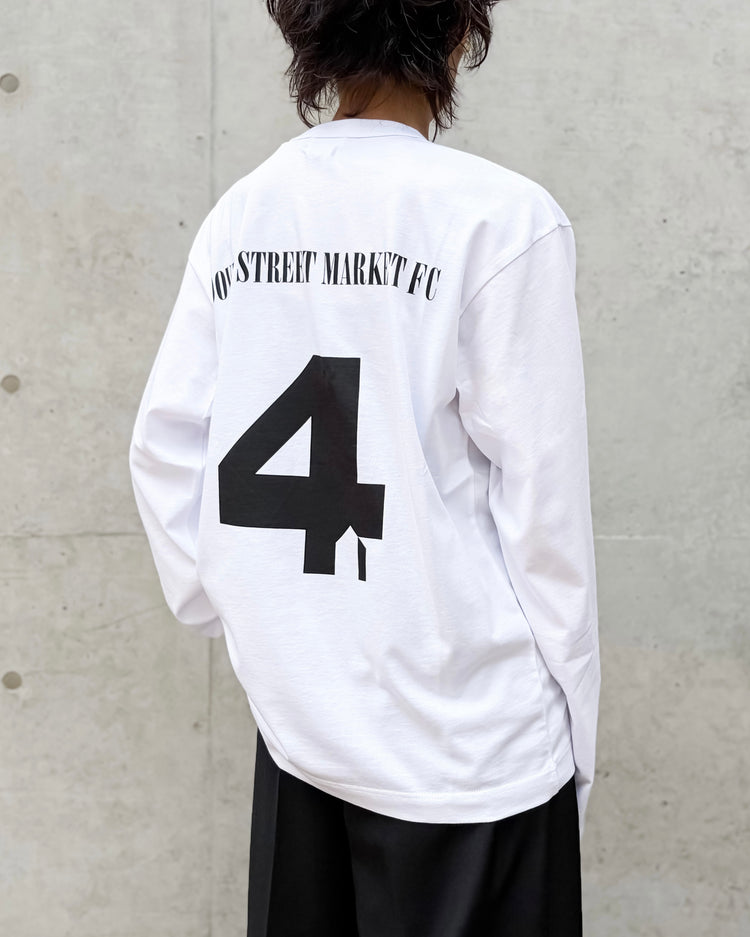 DSM kei ninomiya / FOOTBALL BACK PRINT LONG SLEEVE TEE / WHITE / DSM02T028