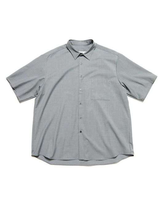 SOPHNET. / SUMMER STRETCH WOOL S/S SHIRT / GRAY / SOPH-250017