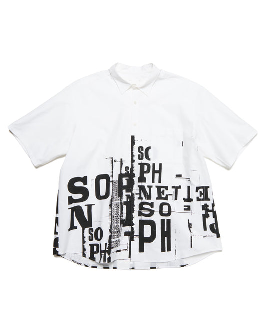 SOPHNET. / SIMON TAYLOR: BROKEN BEAUTY S/S SHIRT / WHITE / SOPH-250067