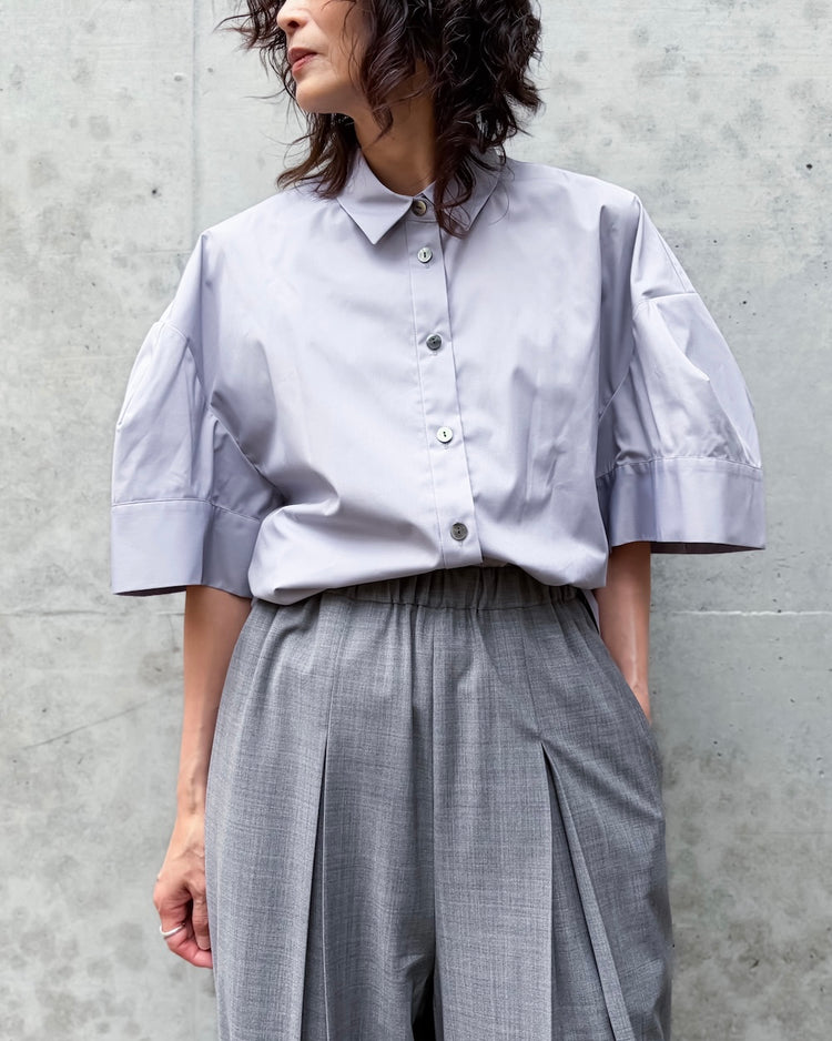 ENFÖLD / SOLID SHIRT / L.GRAY / 300JA430-0511