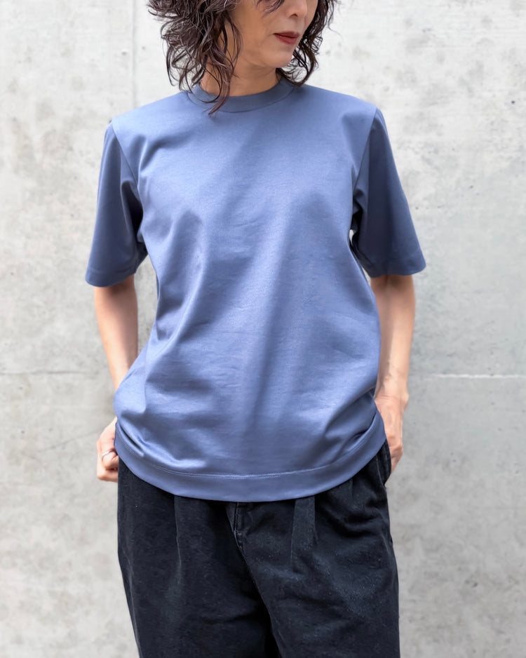 CINOH / REFINA/COMPACT T-SHIRT / BLUE / C40-001