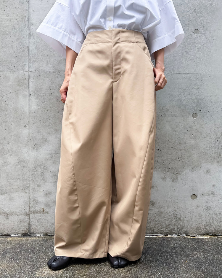 någonstans / oval wide pants / Sand / 470JA831-0081
