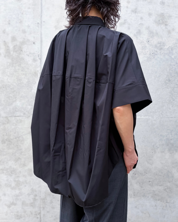 någonstans / drape shirt / black / 470JS430-1121