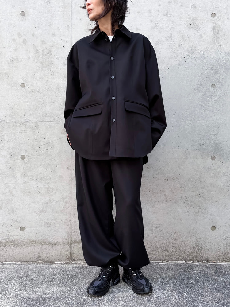 ENFÖLD / SHIRT JACKET / BLACK / 300JS230-1611