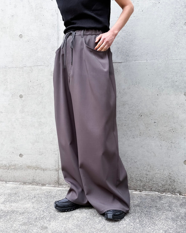 ASTRAET / ポケット/ダーツ イージーワイドパンツ / DK.GRAY / 54142020022