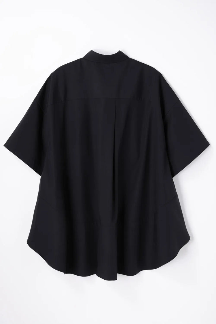 någonstans / tent line shirt / black / 470JA430-0411