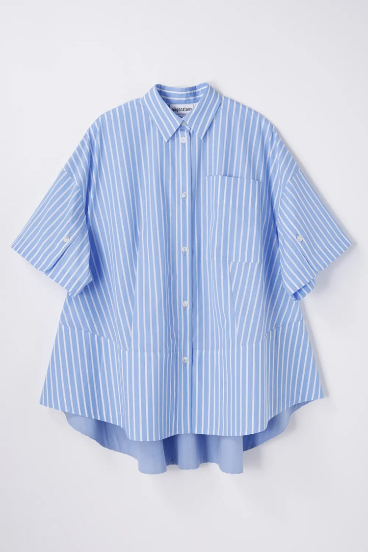 någonstans / tent line shirt / water / 470JA430-0421