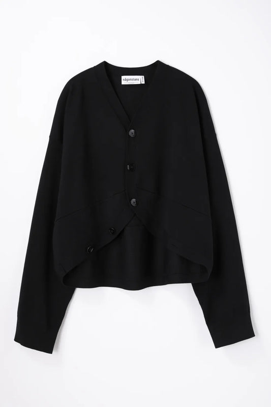 någonstans / hem-design cardigan  / Black / 470JA470-0571