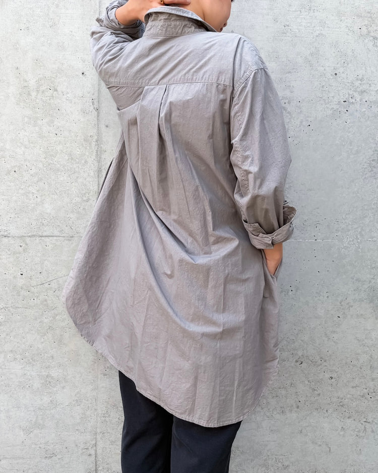 KATHARINE HAMNETT / LONGLENGTH WASHIED OUT SHIRT / GRAYGE  / 26A-TKH-11