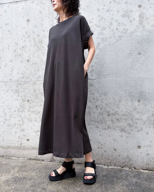 ADAWAS / DRY COTTON JERSEY DRESS / GRAY / ADWS-507-27