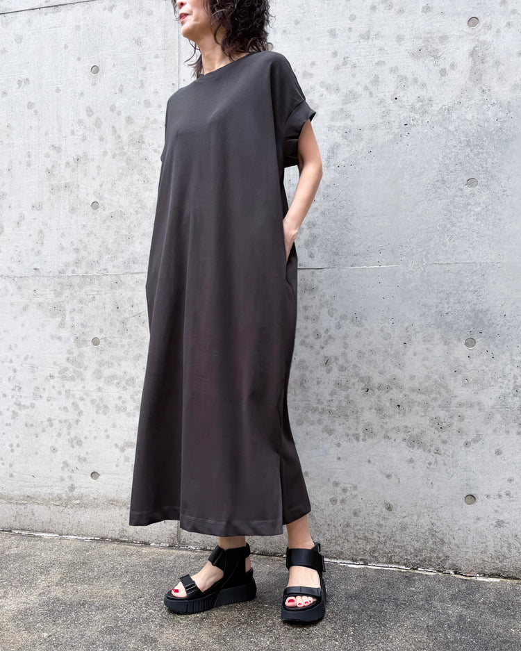 ADAWAS / DRY COTTON JERSEY DRESS / GRAY / ADWS-507-27
