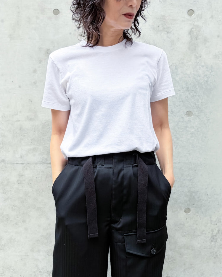AURALEE / SEAMLESS CREW NECK TEE / WHITE / A00T04ST