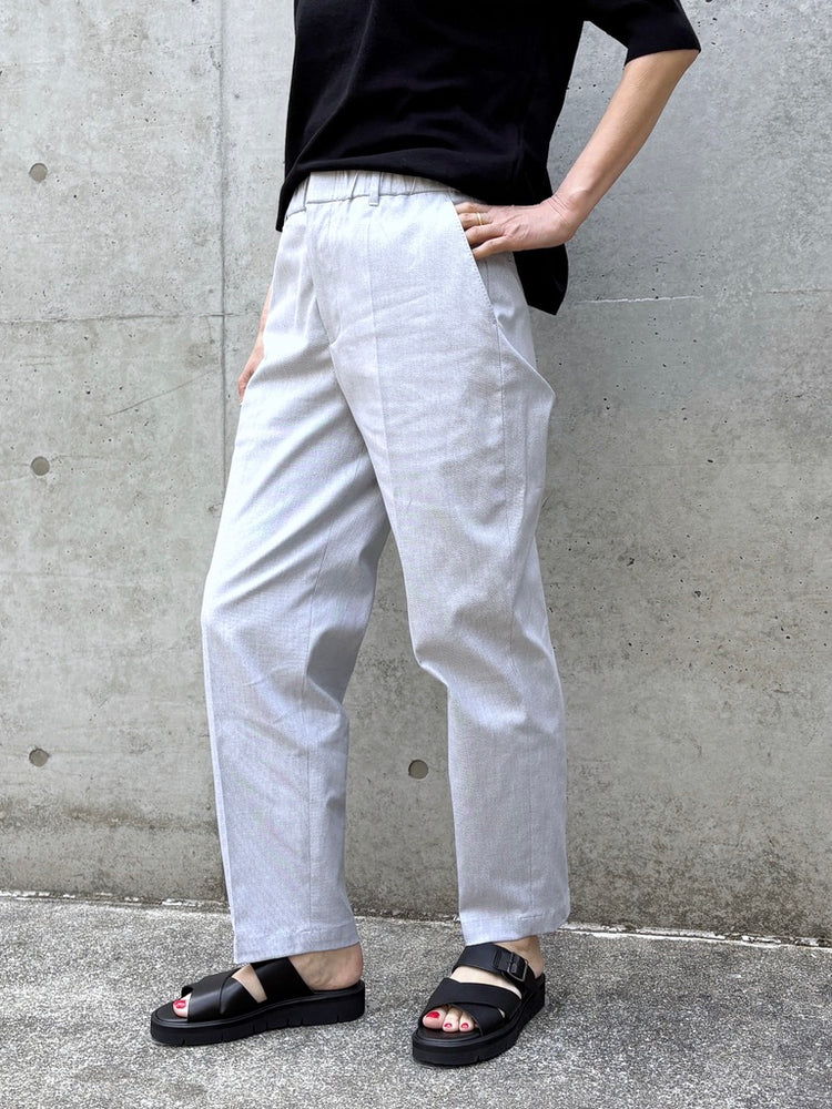 GALERIE VIE / コットンオックスストレッチ スリムパンツ / L.GRAY / 230461040090