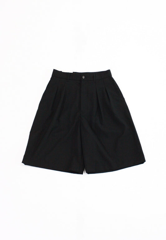 FARAH / Two Tuck Wide Shorts・Black・FR0401-W4009