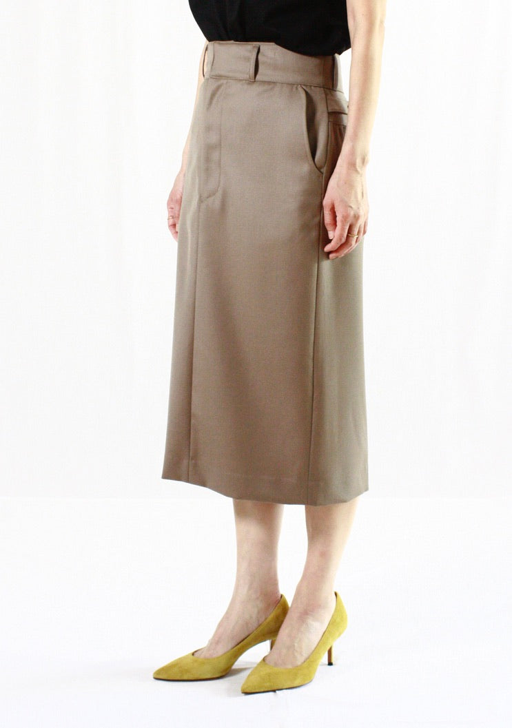 FARAH / Side Adjustable Tight Skirts・Beige・FR0302-W4013