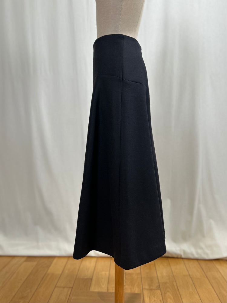 AURALEE / LIGHT MELTON SKIRT / DARK CHARCOAL