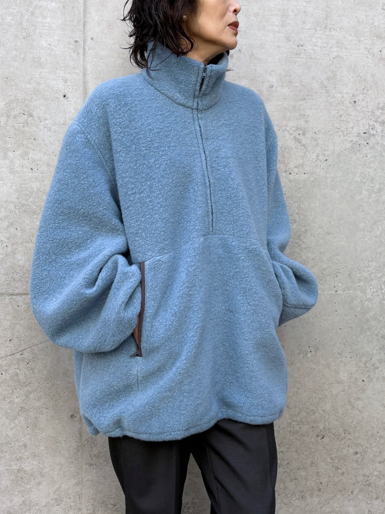 CLANE / SLIVER HALF ZIP TOPS / BLUE /  19105-1422