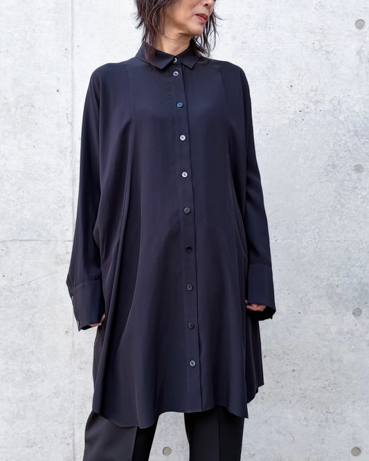 ENFÖLD / SHAPE LONG-SHIRT /BLACK / 300JS130-0871