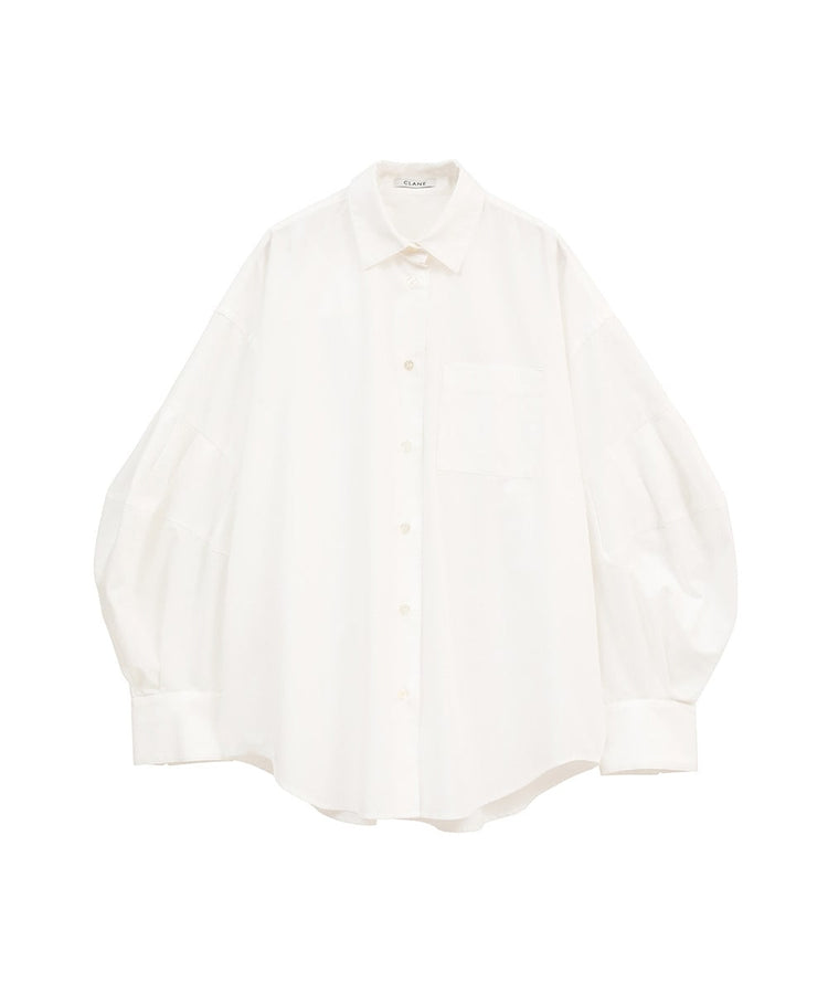 CLANE / VOLUME SLEEVE SHIRTS / WHITE /  11122-4113