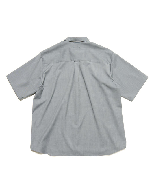 SOPHNET. / SUMMER STRETCH WOOL S/S SHIRT / GRAY / SOPH-250017
