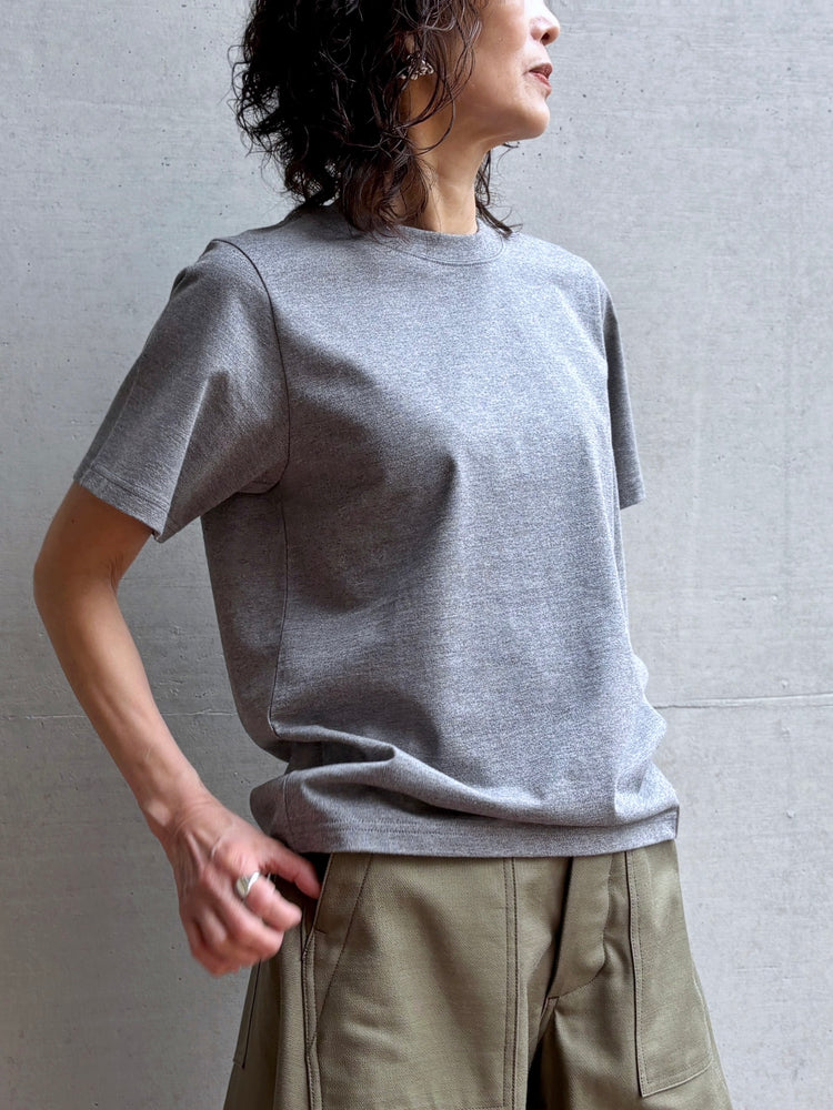 HYKE / SHORT-SLV TEE / TOP GRAY / 12437
