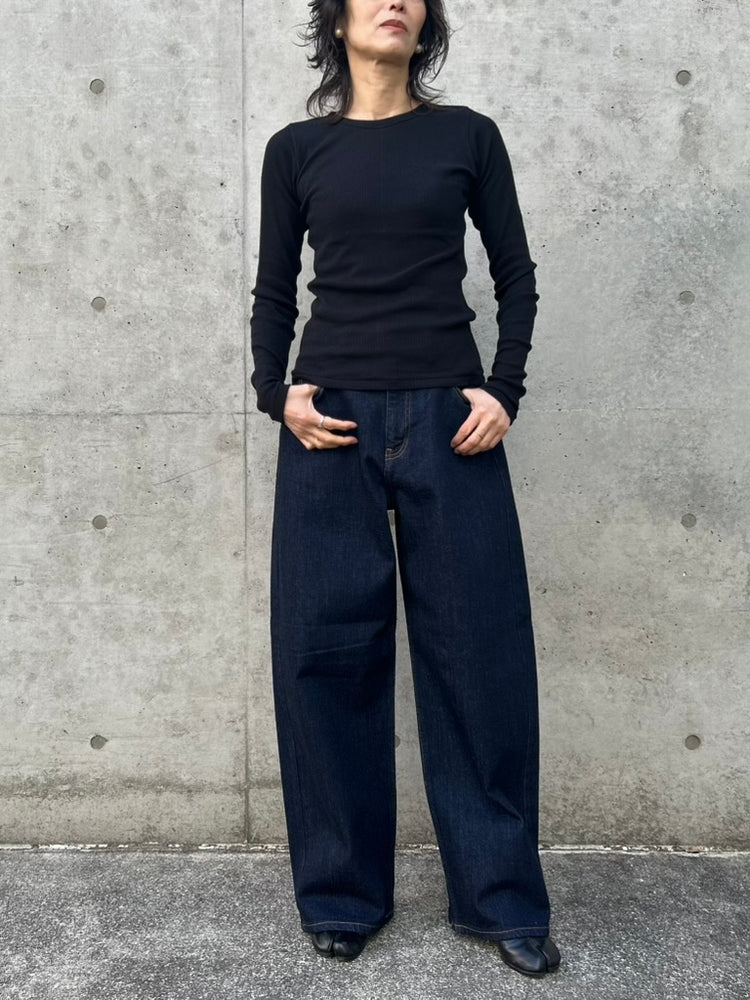 INSCRIRE / Gauze teleco long sleeve Tee / black / I26SS-CUT3